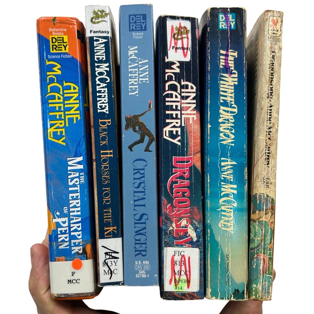 Anne McCaffrey Dragonriders of Pern Crystal Singer Fantasy Book Lot of 6 PB